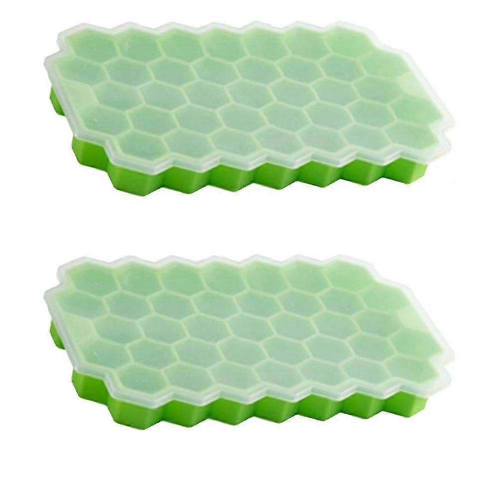Ice Cube Tray, Ice Cube Mold With Removable Lid , Used To Cool Drinks, Whiskey And Cocktails green