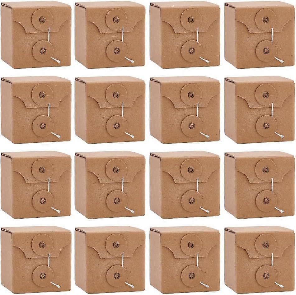 16 PCS Corrugated Cardboard Box 2.76x2.76x2.76 Inch Square Kraft Folding Box with Lid Jewelry Mini Cardboard Box for Gift Packing Shipping and Storage