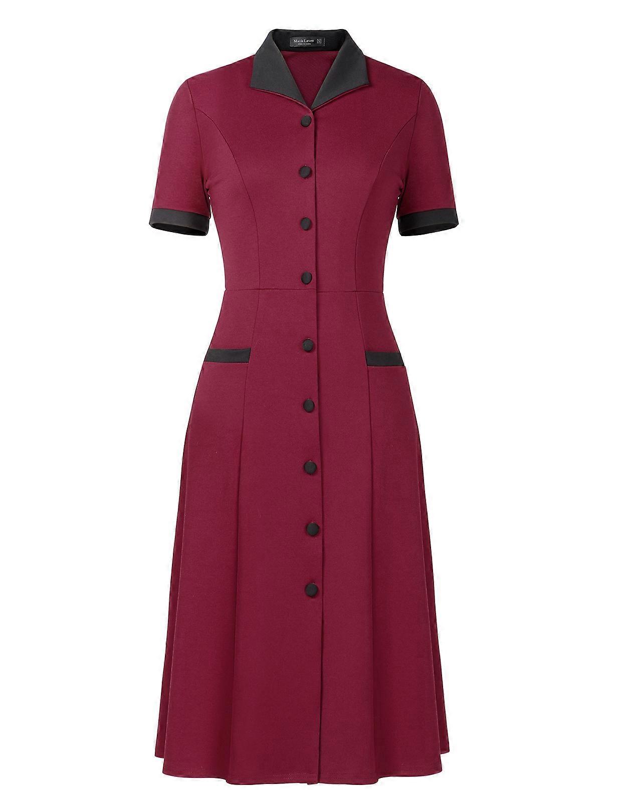 Ärmelloses Button-Down-Cocktailpartykleid für Damen
