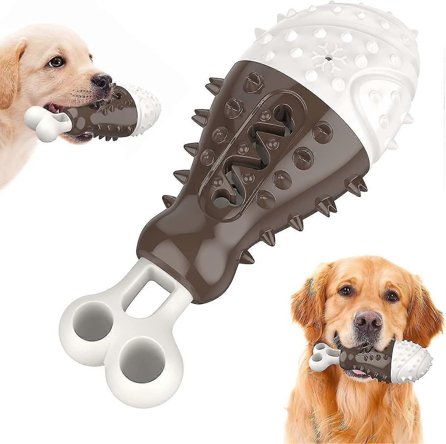 Dog Toys For Aggressive Chewers, Pet Daddy Dog Chew Toys Indestructible Dog Puzzle Toys, Interactive Rubber Puppy Molar Teeth Toys For Various Types O