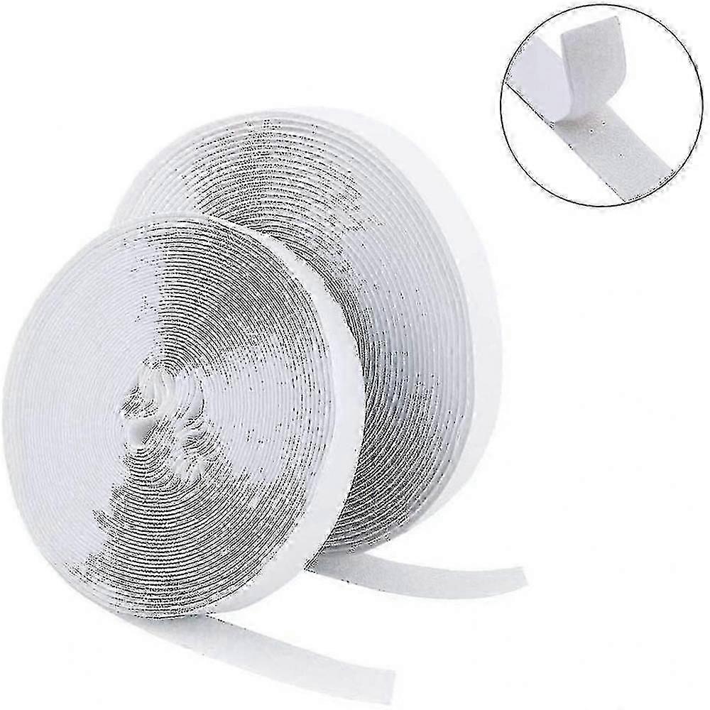 ベルクロテープ自己接着性25m超強力、ベルクロ付き両面接着剤20mm幅自己接着性接着パッドVMV