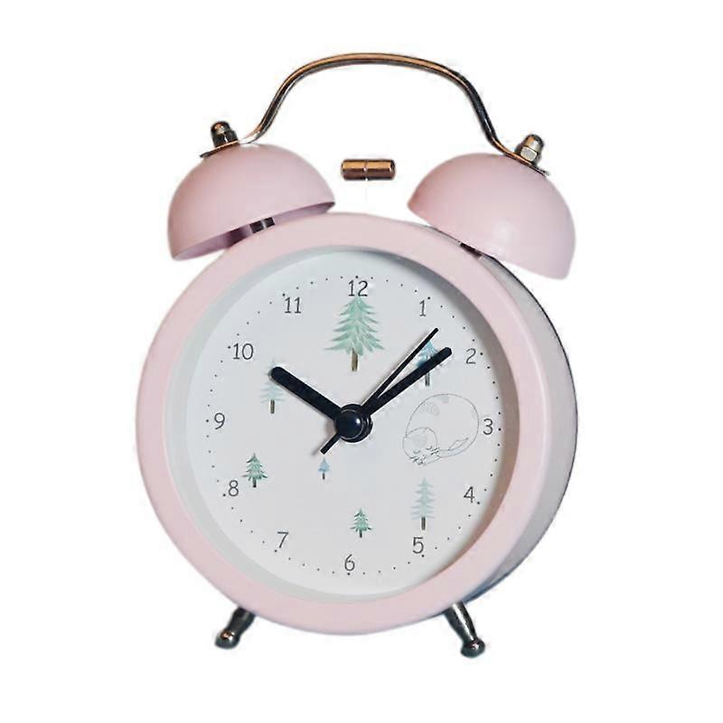 Analog Alarm Clock, 3 Inch Round Alarm Clock Non Ticking, Super Silent Alarm Clock, Simple Stylish Design for Desk/Bedroom