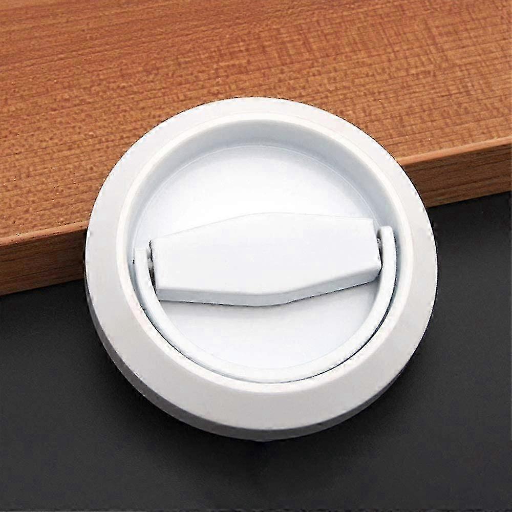 1 poignée de porte encastrée, poignée de porte coulissante invisible, poignée de porte d’armoire, poignée de tiroir en acier inoxydable (blanc) F54