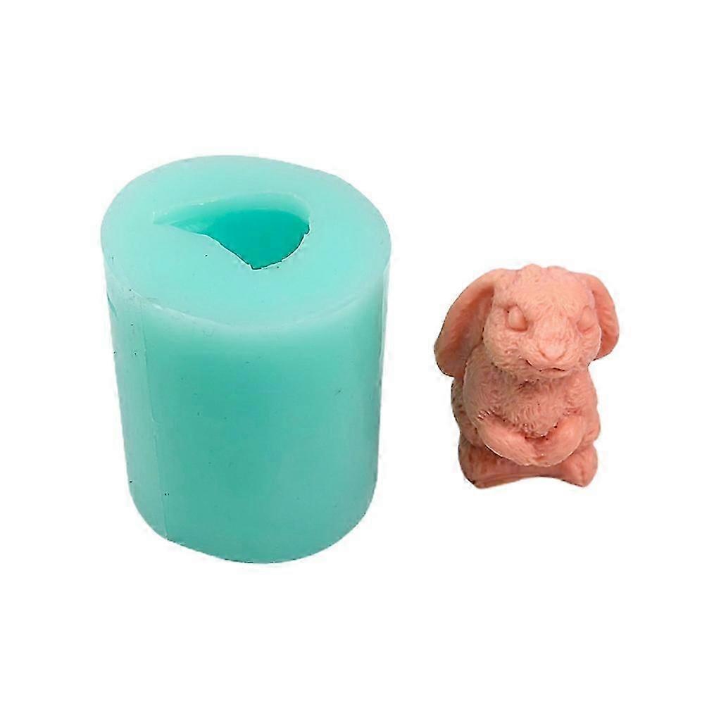 3D Easter Rabbit Silicone Candle Mold DIY Handmade Soap Mould Cake Decorating