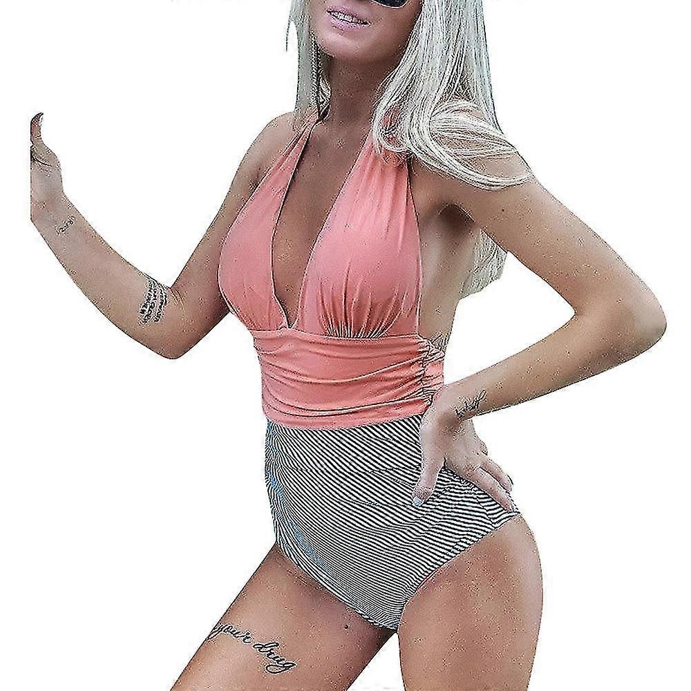 Maillot de bain une pièce Halter Pour femmes Col Maillot de bain Maillot de bain Maillot de bain Maillots de bain