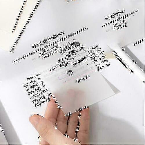 100x Transparent Sticky Notes Pad Waterproof Self-adhesive Clear Memo Note