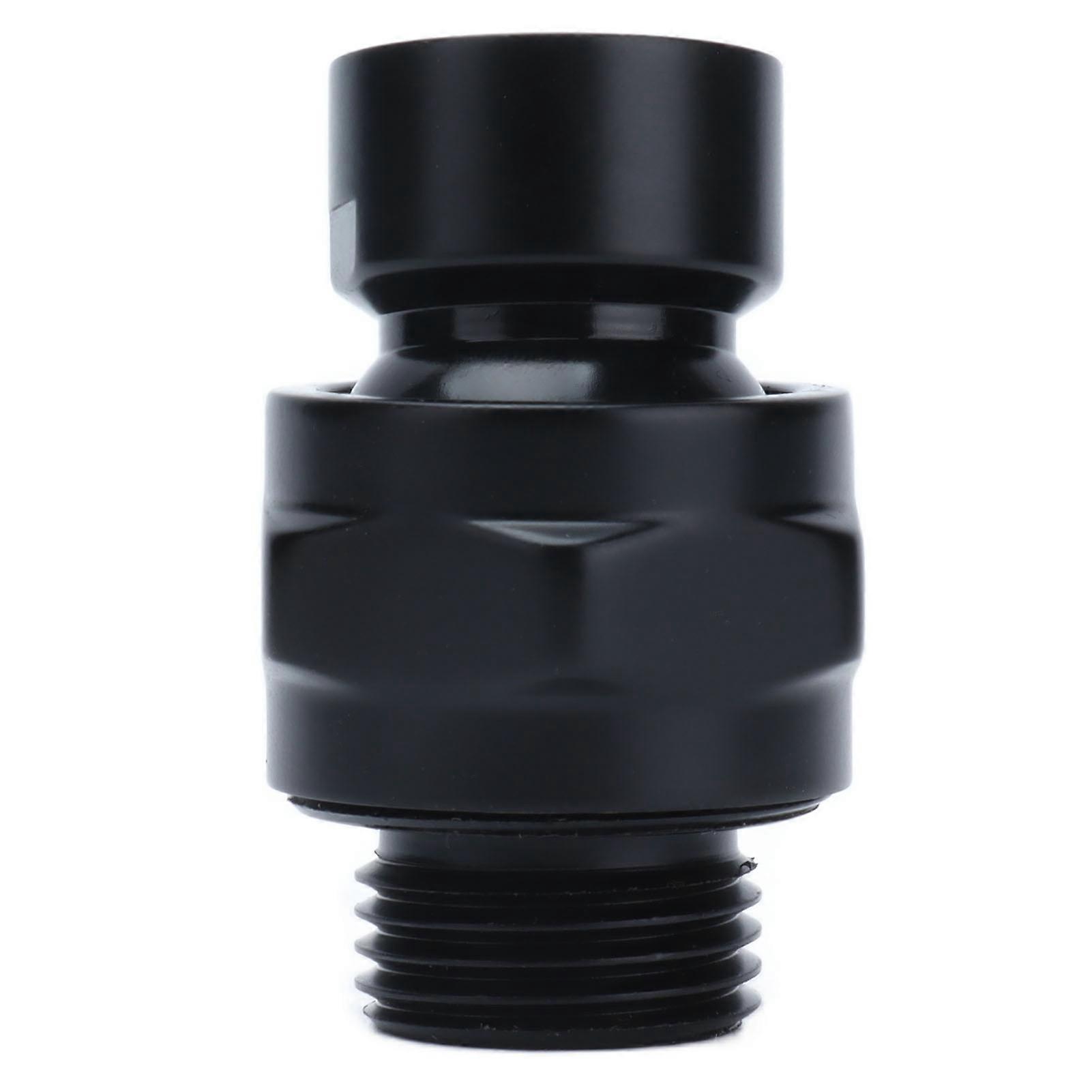 G1/2 Top Shower Adapter Adjustable Copper Shower Head Holder for Home Bathroom Use, Black Finish, Universal Fit