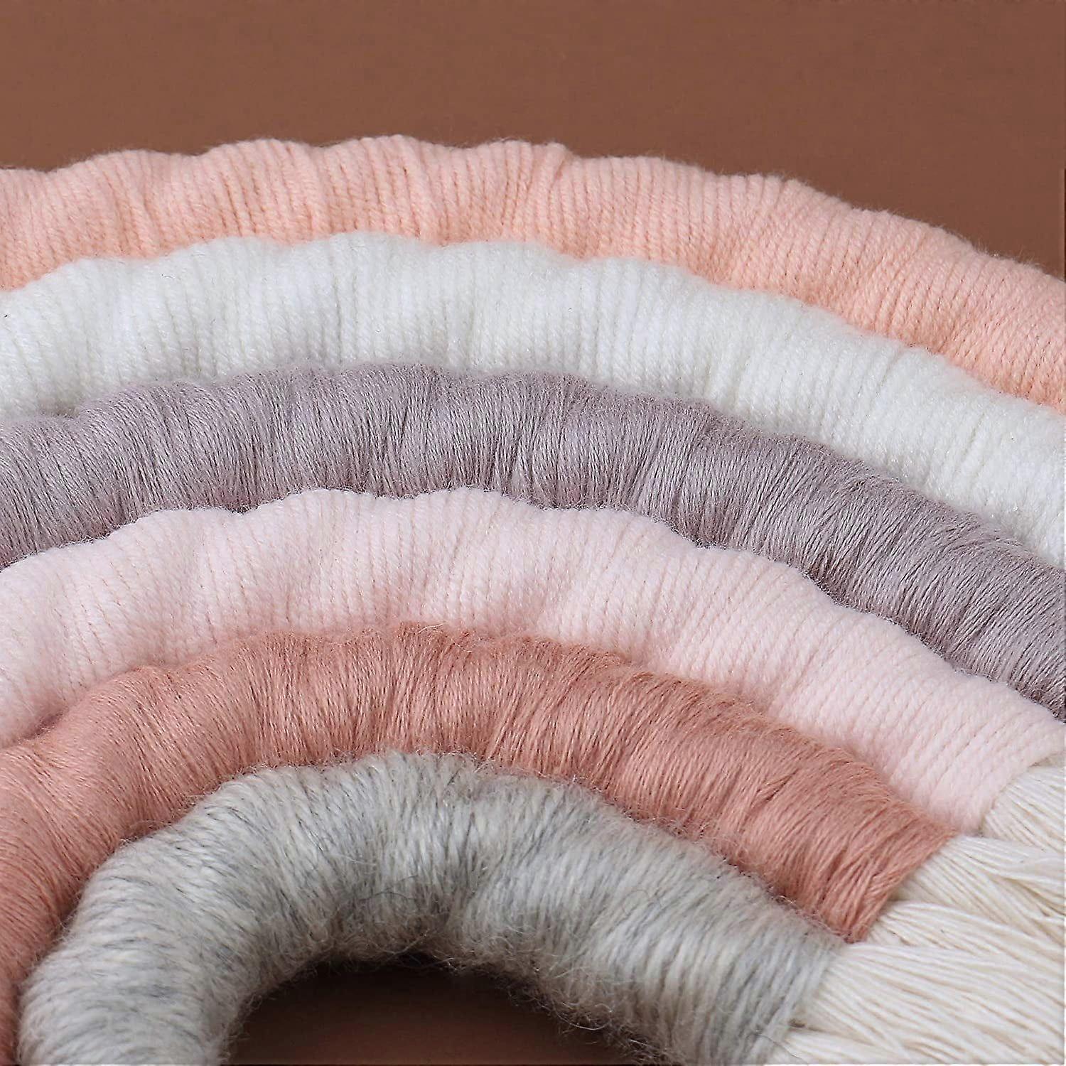 Rainbow Wall Hanging,Woven Rainbow Wall Decor with Tassels Rainbow Wall Hanging