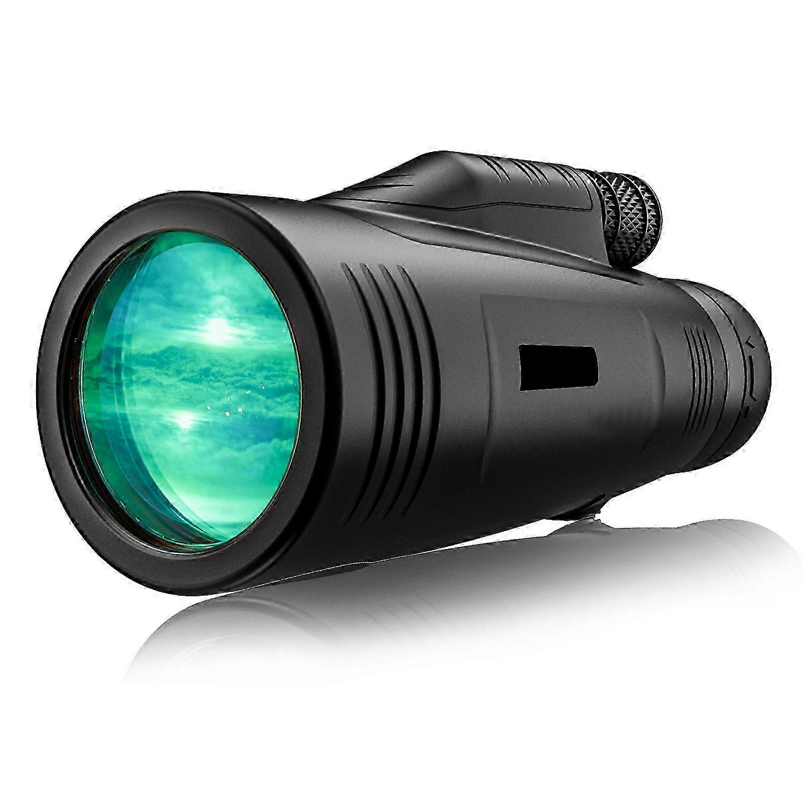 Compact 12X50 Mini Monocular Telescope - Waterproof, Shockproof, and Includes Hand Strap