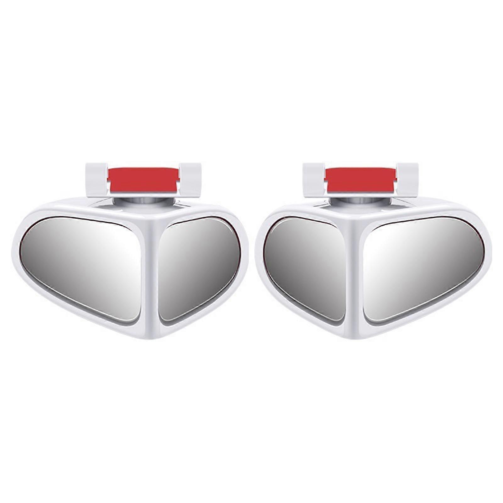 Blind Spots Reflectors Glass Wide View for Auto Car Driving Newbies Reversing 360 Degree Rotatable High Definition Glass White