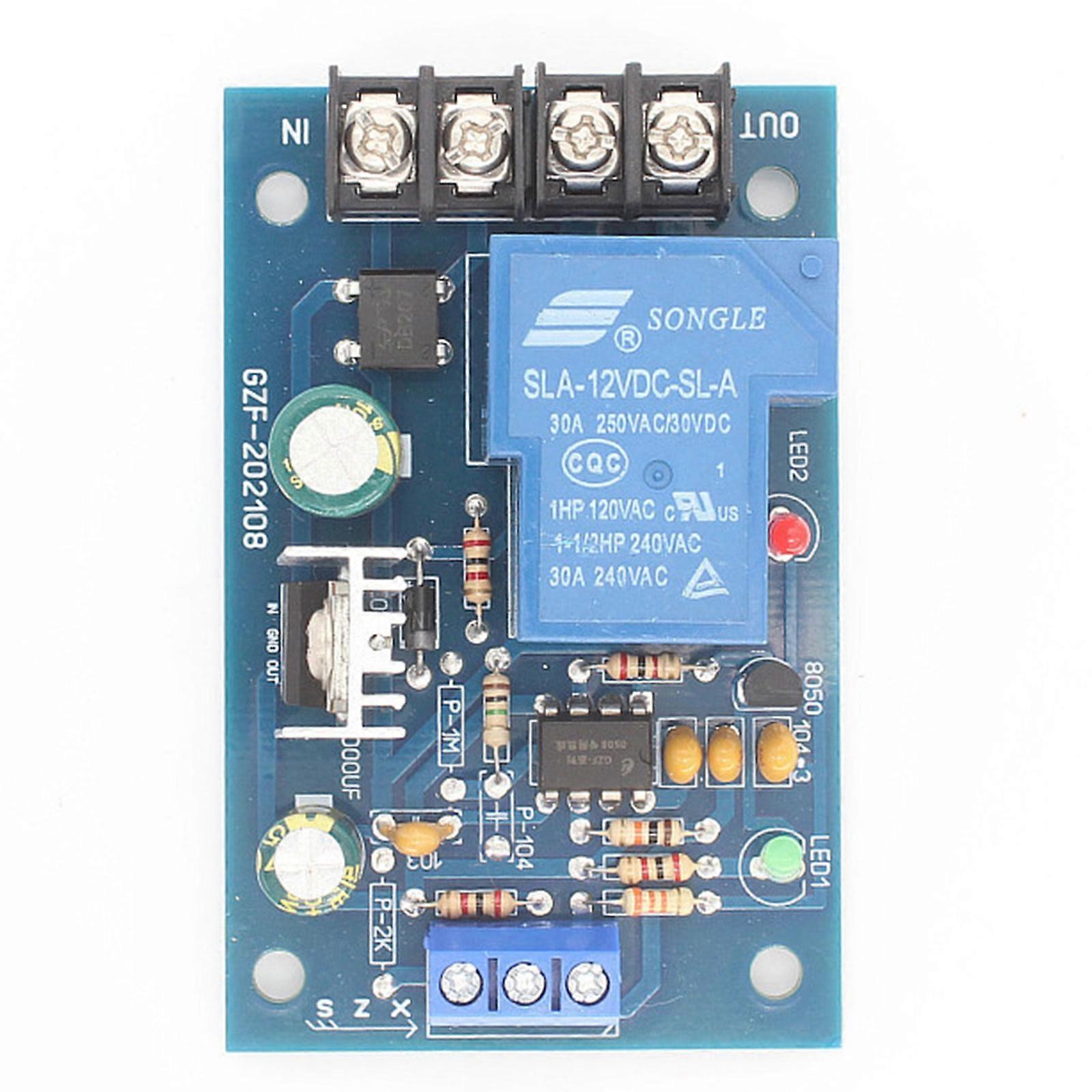 Water Level Automatic Controller 12V 30A Liquid Sensor Switches Solenoid Valves Motor Pump Automatic Control Relay Board