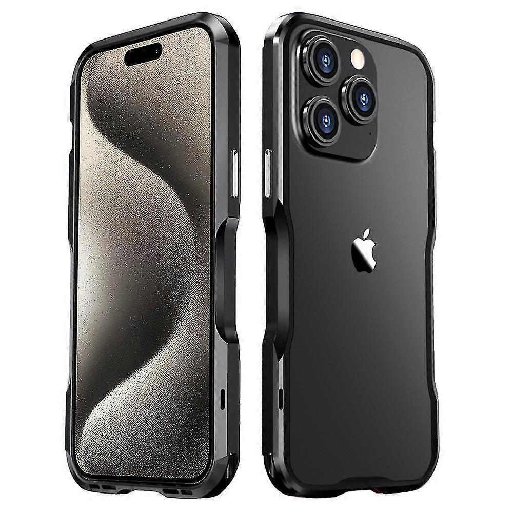 Anti-drop Bumper Case compatible Iphone 15 Pro Max Metal Frame Screw Lock Mobile Phone Cover