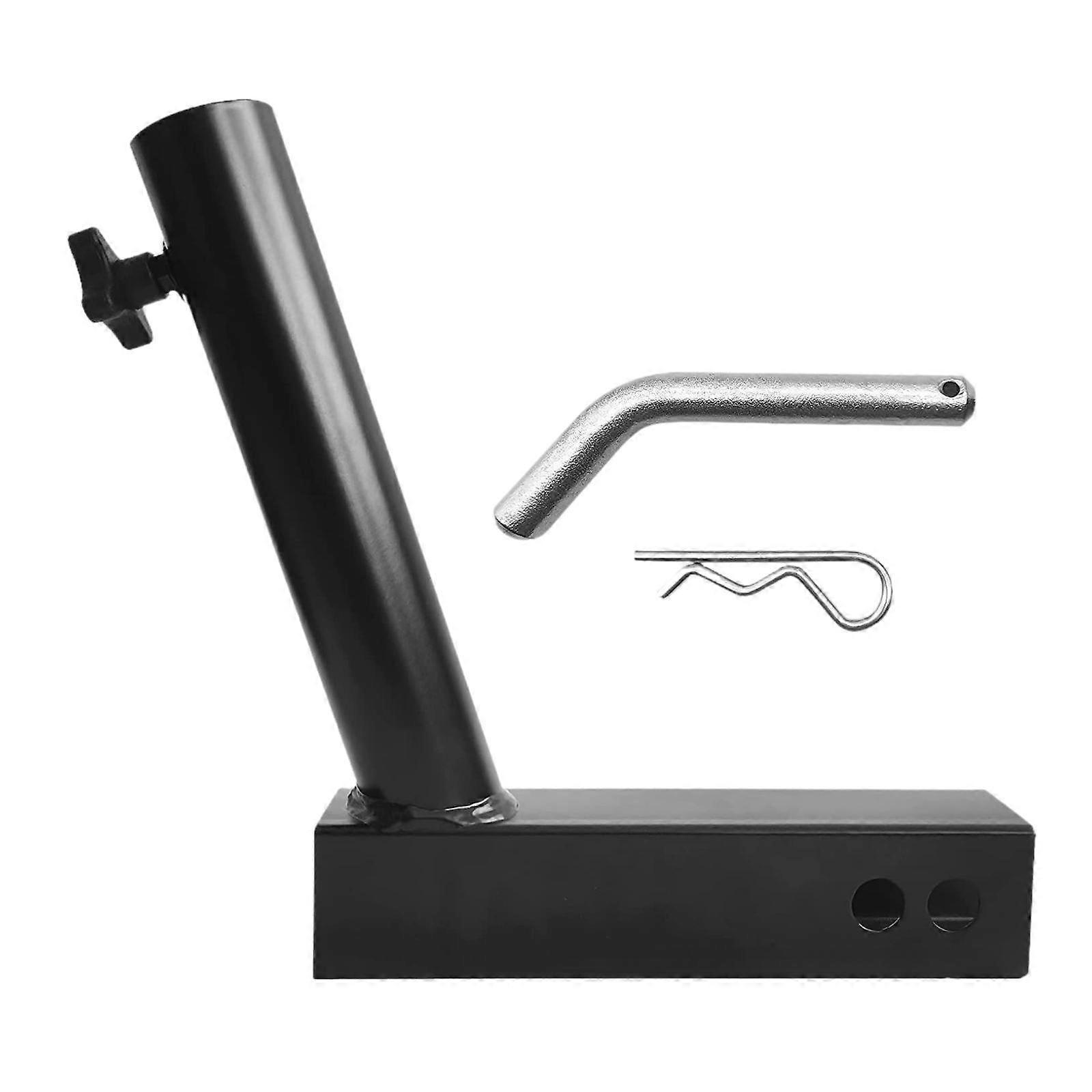 Flag Pole Mount Black Flagpole Holder Easy Installation Practical Universal