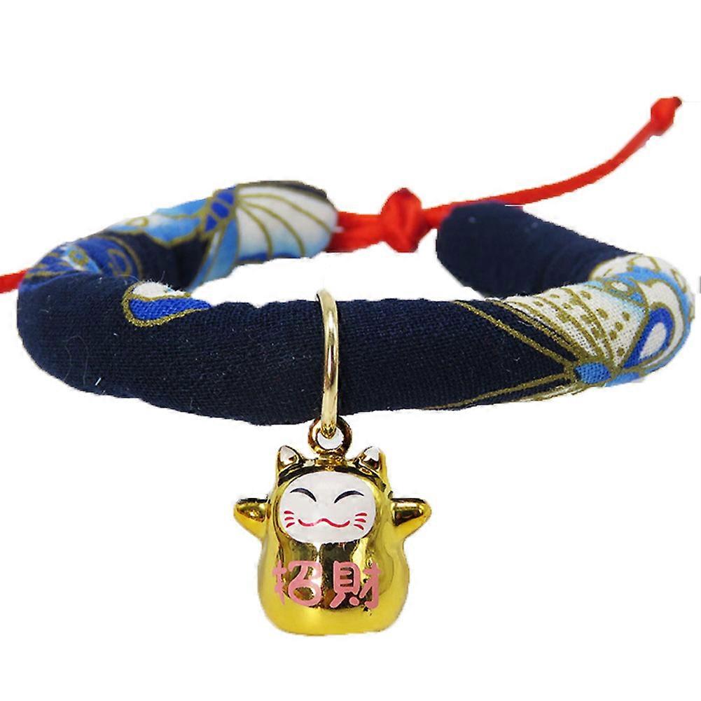 Pet Adjustable Collar with Printed Necktie and Bell