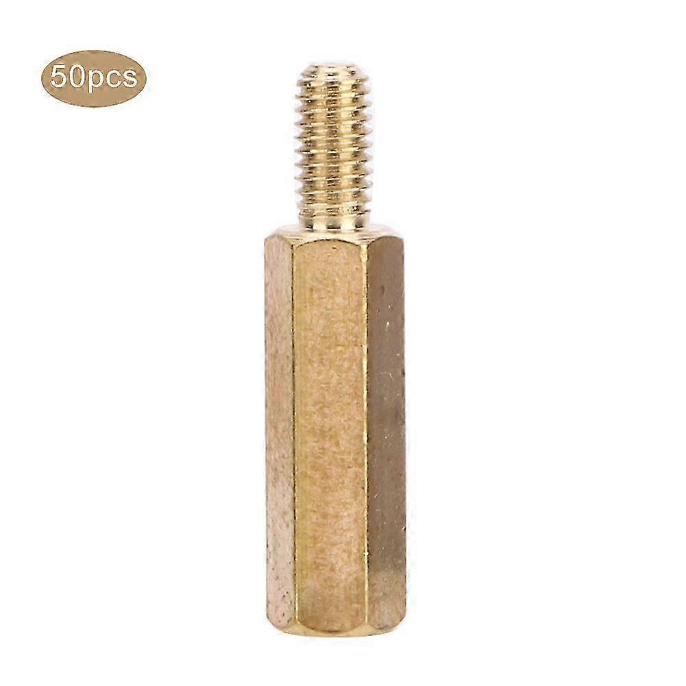 Accouplement en laiton M3 Kits de remplacement d’écrous hexagonaux à tête unique pour carte PCBM3 x 15 50Pcs