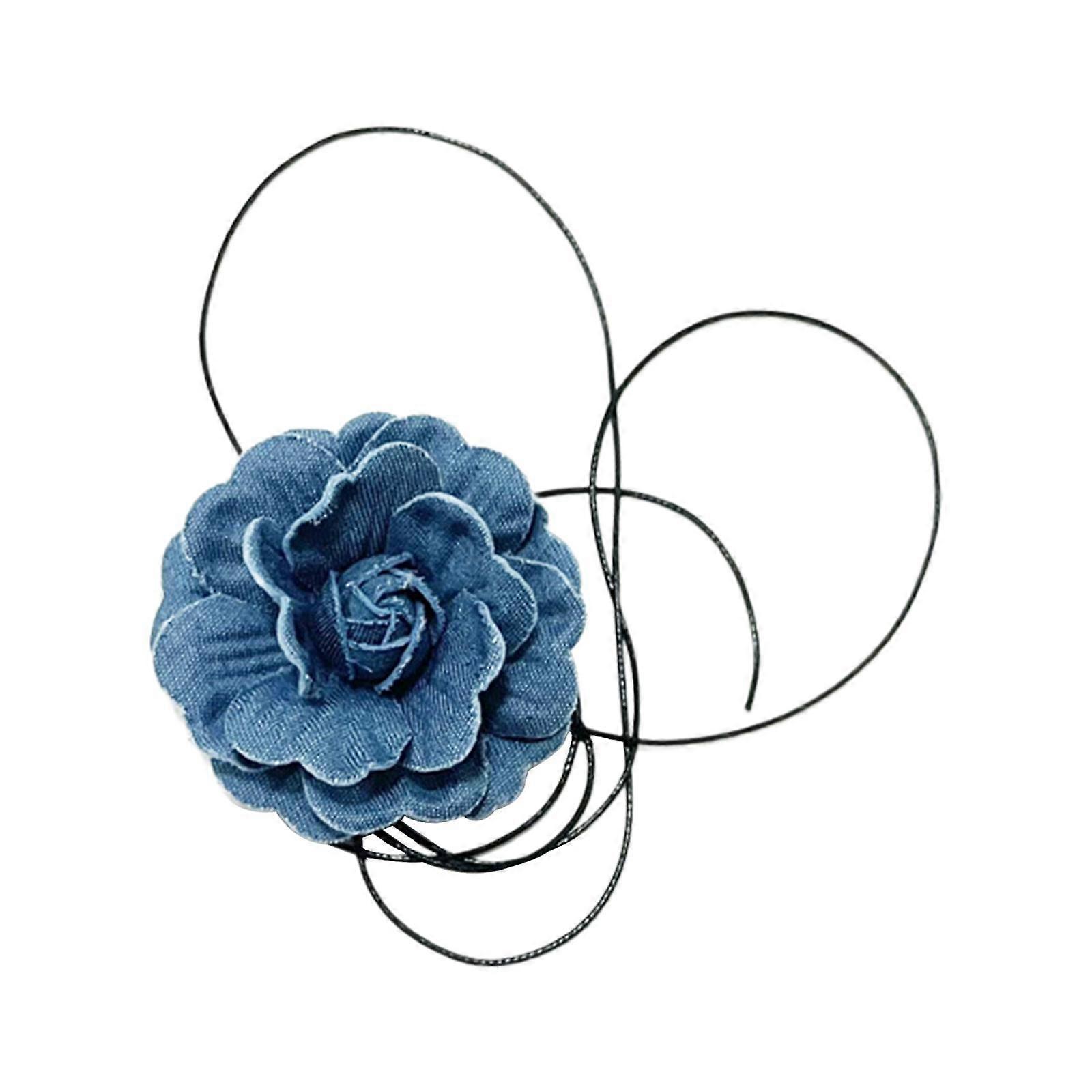 Çiçek Gerdanlık Kolye Büyük Çiçek Kolye Moda Kravat Çiçek Kolye Yaz