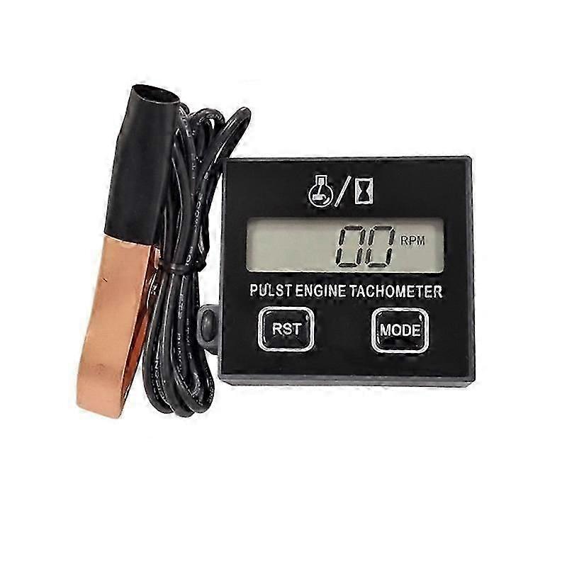 Digital Gasoline Engine Tachometer Resettable Inductive Contact Tachometer for Chain Saw Engine Lawnmower JN