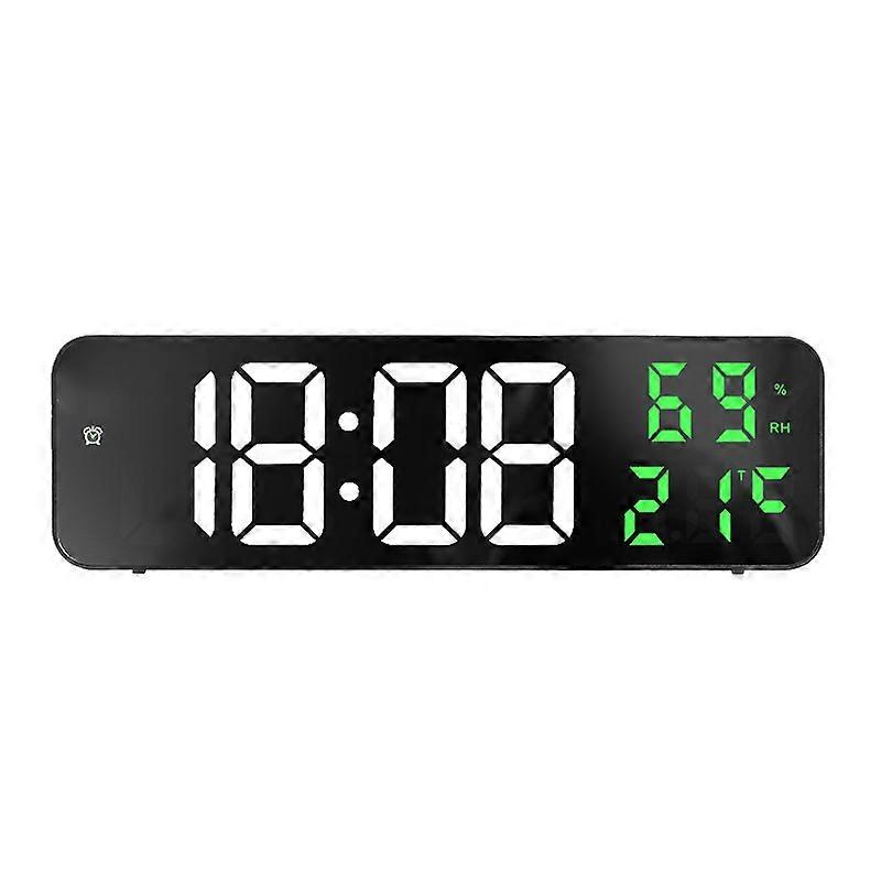 Mirror Large Digital LED Clock Home Electronic Alarm Clock Large Screen Plug in Clock Wall Mounted