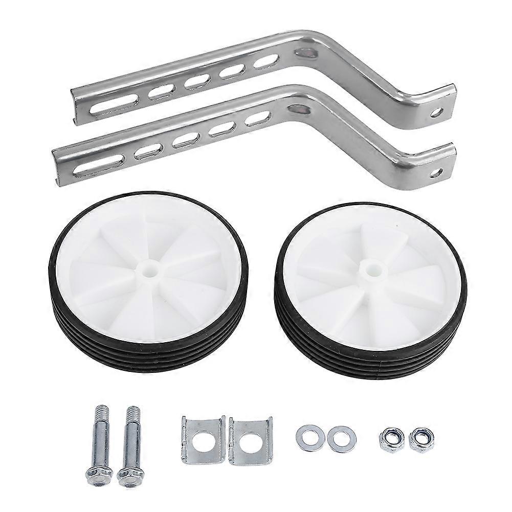 2Pcs Adjustable Training Side Wheels Stabilizer for Children 12-20" Bicycle nce(White)