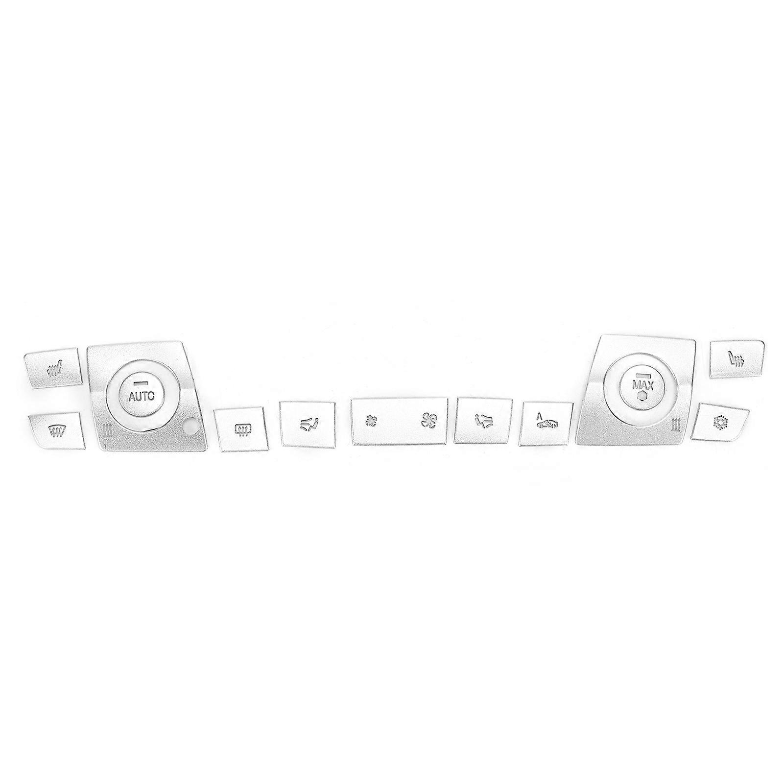 13PCS/Set Air Conditioning Button Switch Stickers Silver Replacement for 3 Series F30 2013‑2018