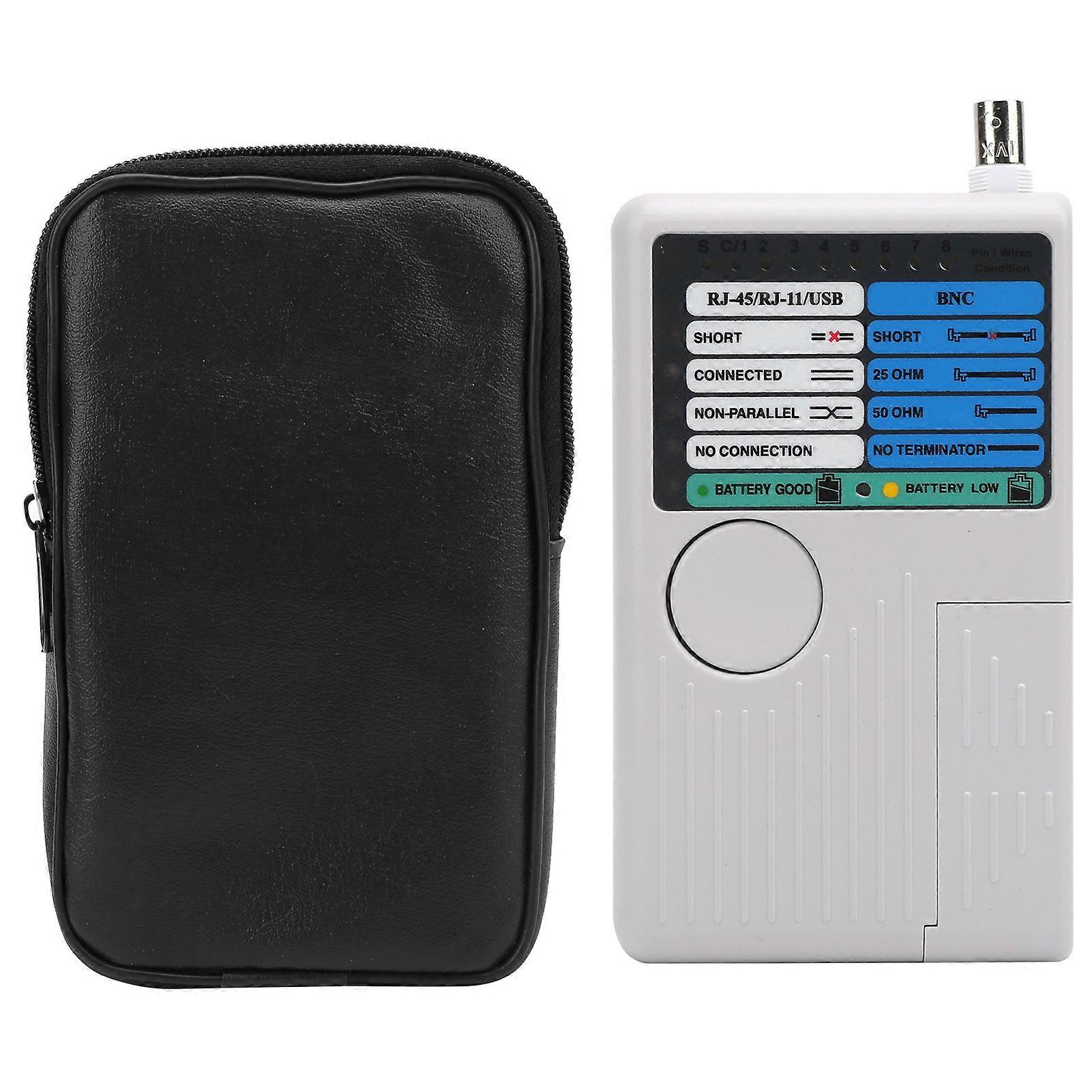 Multifunctional Tester Network Cable Metal Wire Remote Continuity Detection Tool for BNC RJ11 RJ45 USB