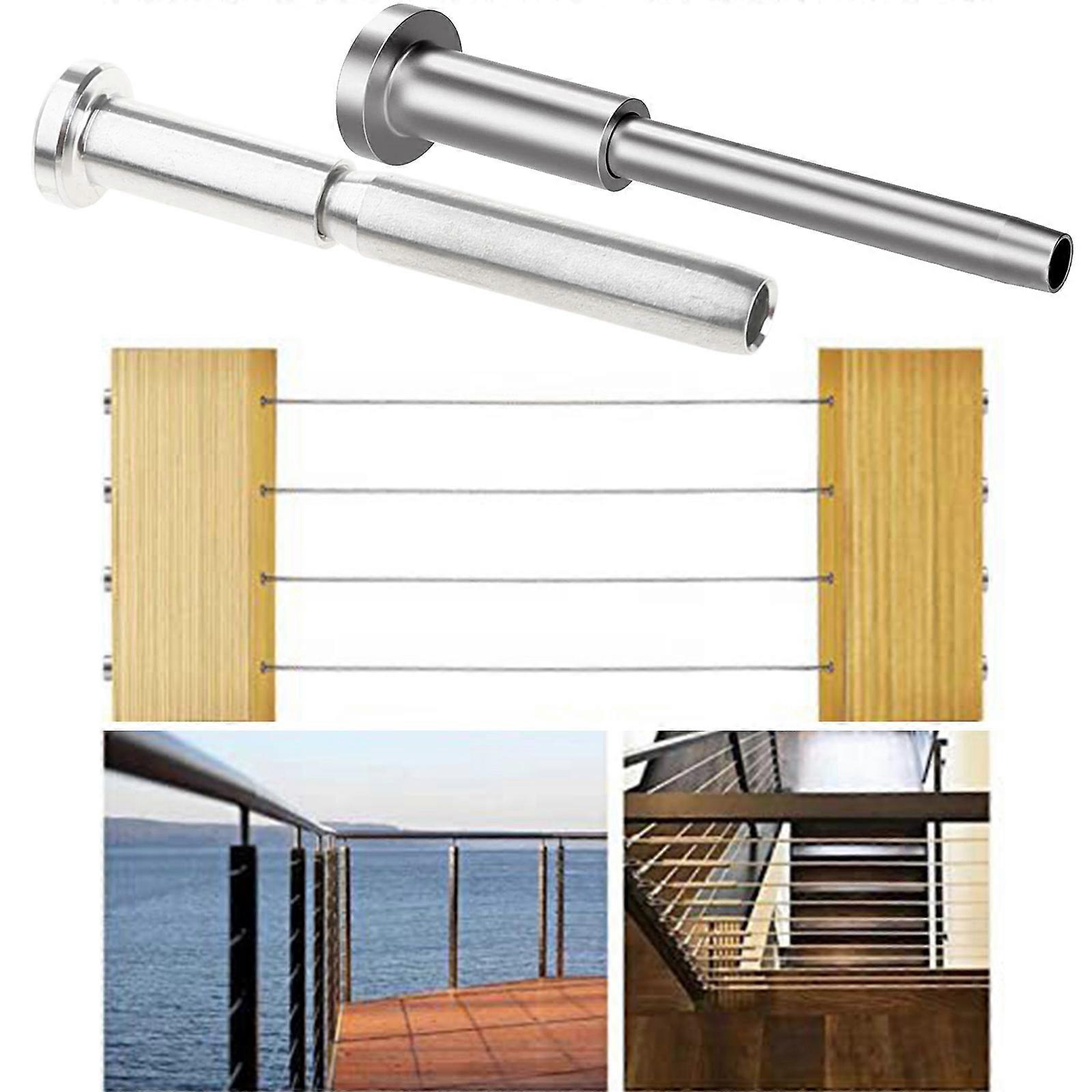 Invisible Swage Tensioner set Deck Balustrade Fitting Tensioner Systems for Cable Railings for Wood/Metal Posts Multicolor