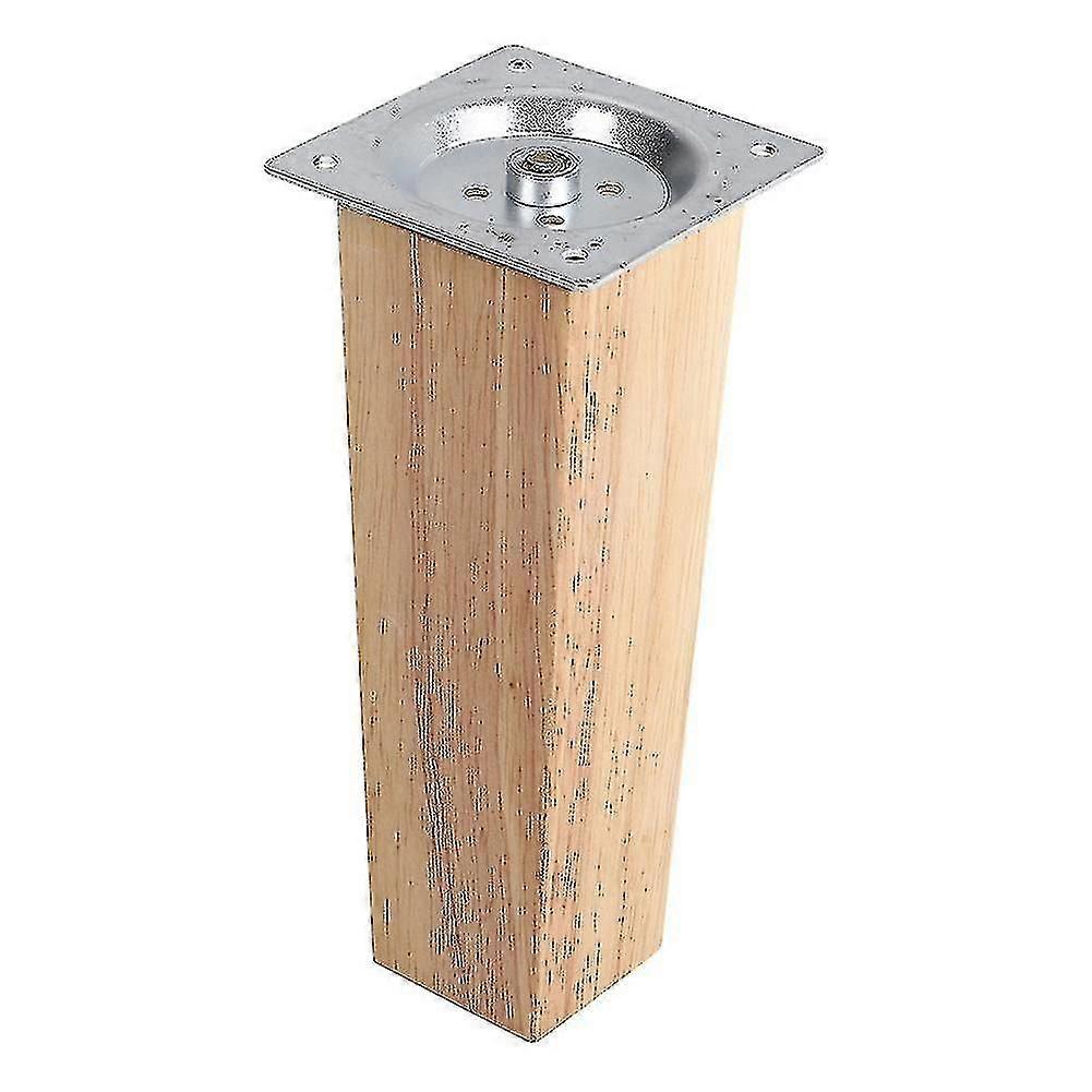 4er-Set quadratische Möbelbeine aus Eichenholz