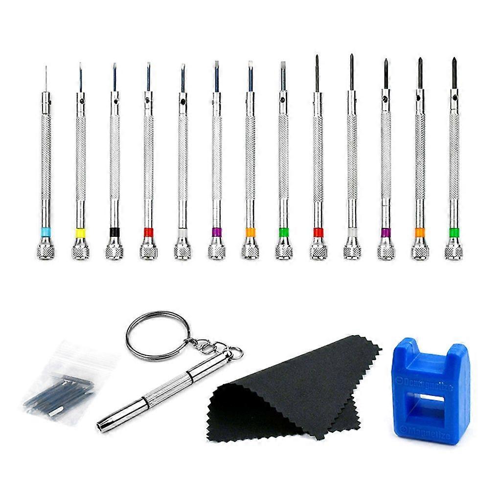 13Pcs/set Watchmakers Screwdrivers Set Watch Glasses Precision Screwdriver