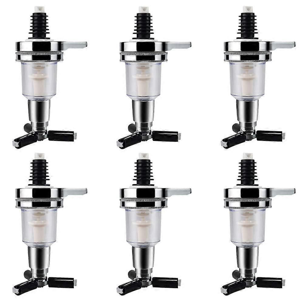 Replacement Nozzle Shot Dispenser 6 Piece Set For Home Bar 1.5 Oz Capacity Barware Accessory