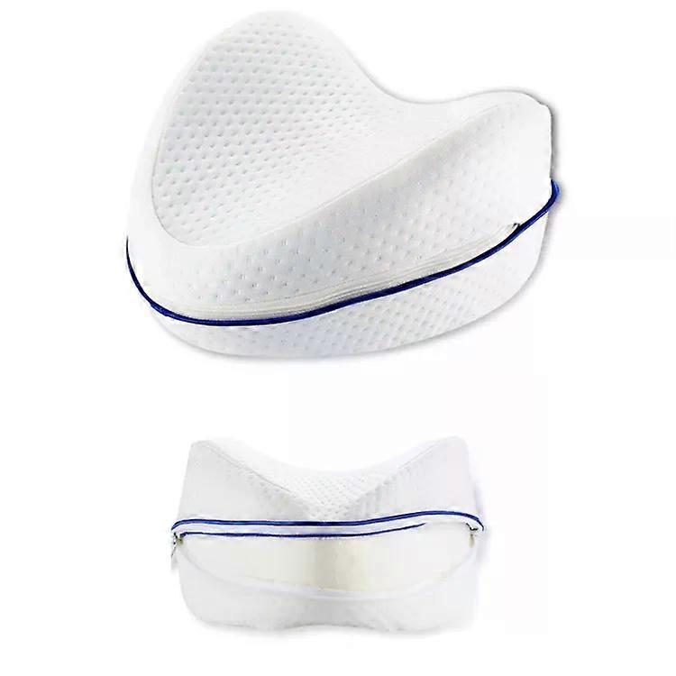 Memory Foam Leg Pillow for Sciatica & Back Pain Relief-White Inner