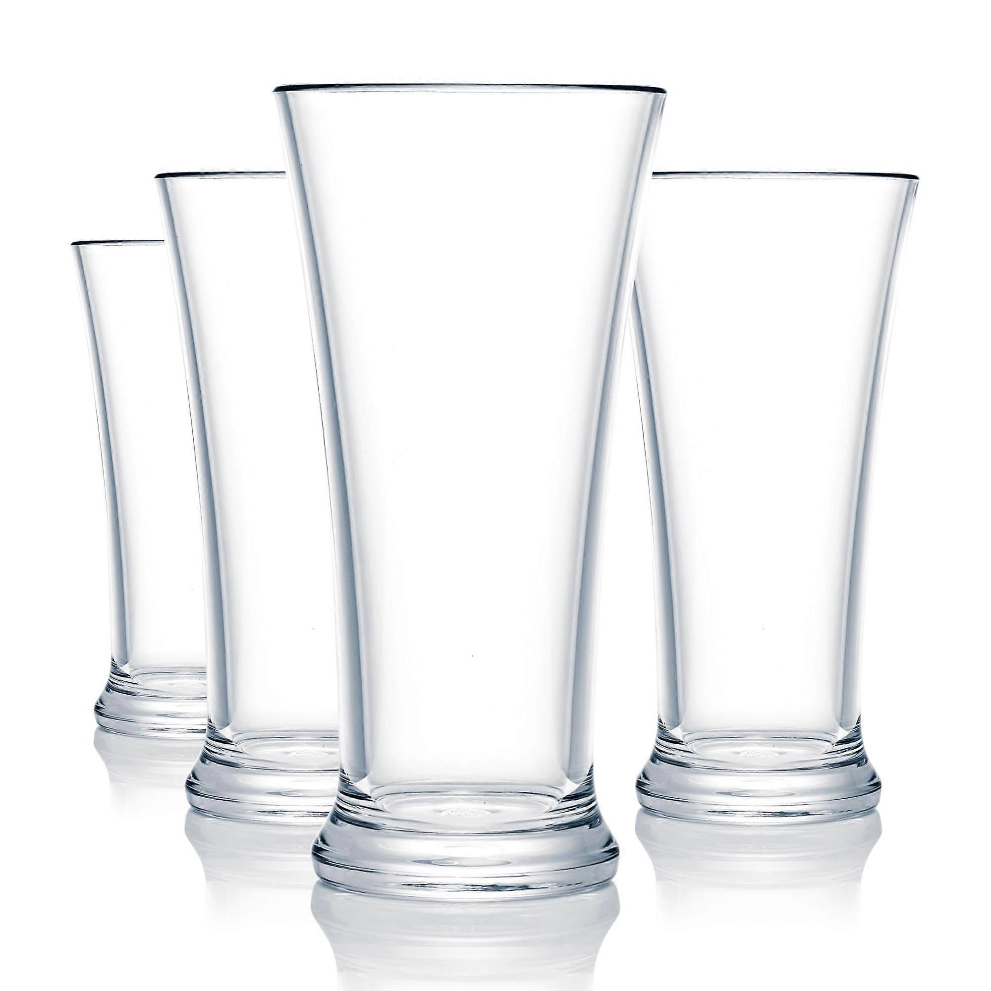 4 pièces verrerie transparente 14 oz