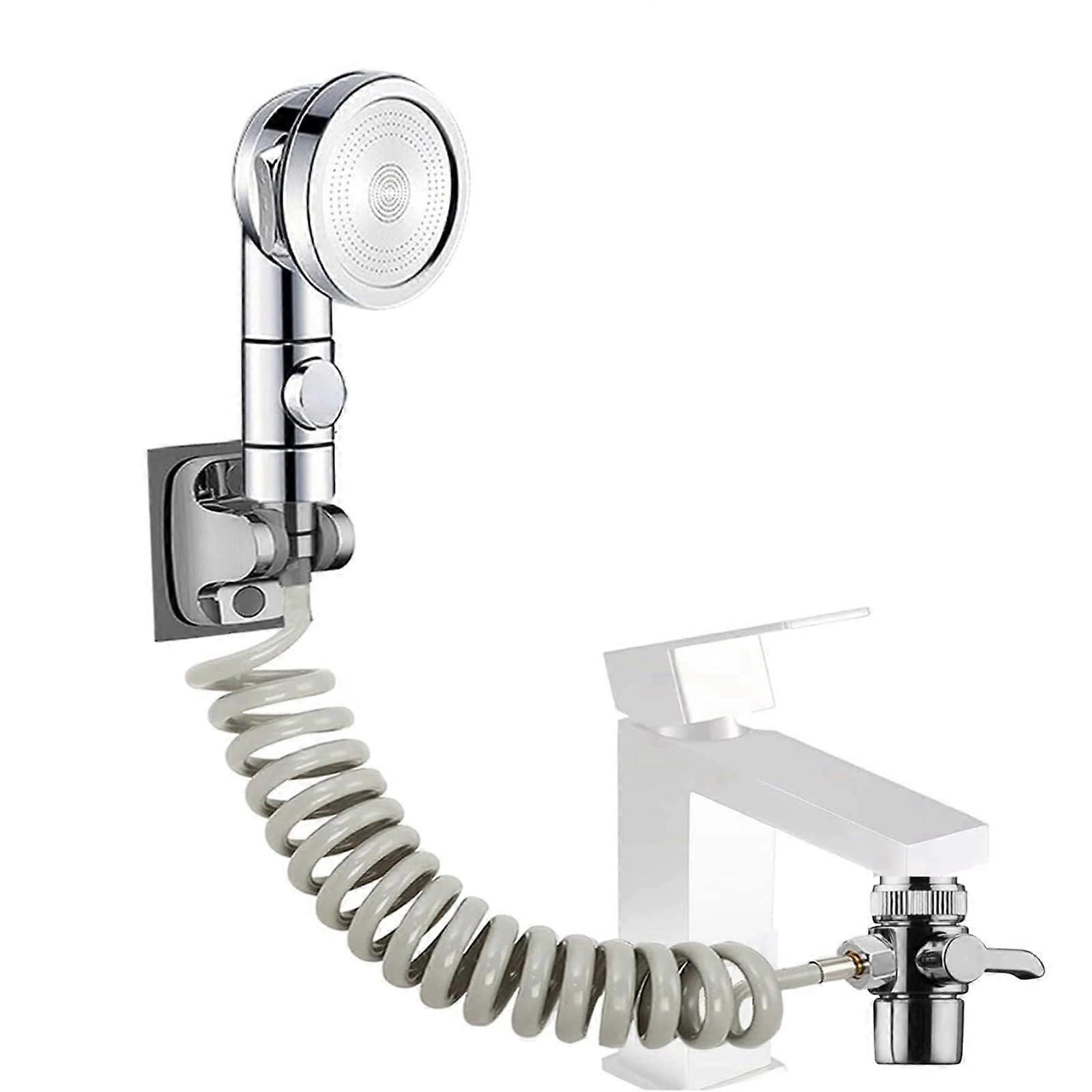 Faucet Sprayer Attachment, Sink Sprayer Attachment for Faucets with 1.5 Meter Telephone Line Pipe, Sink Hose Attachments for Faucets