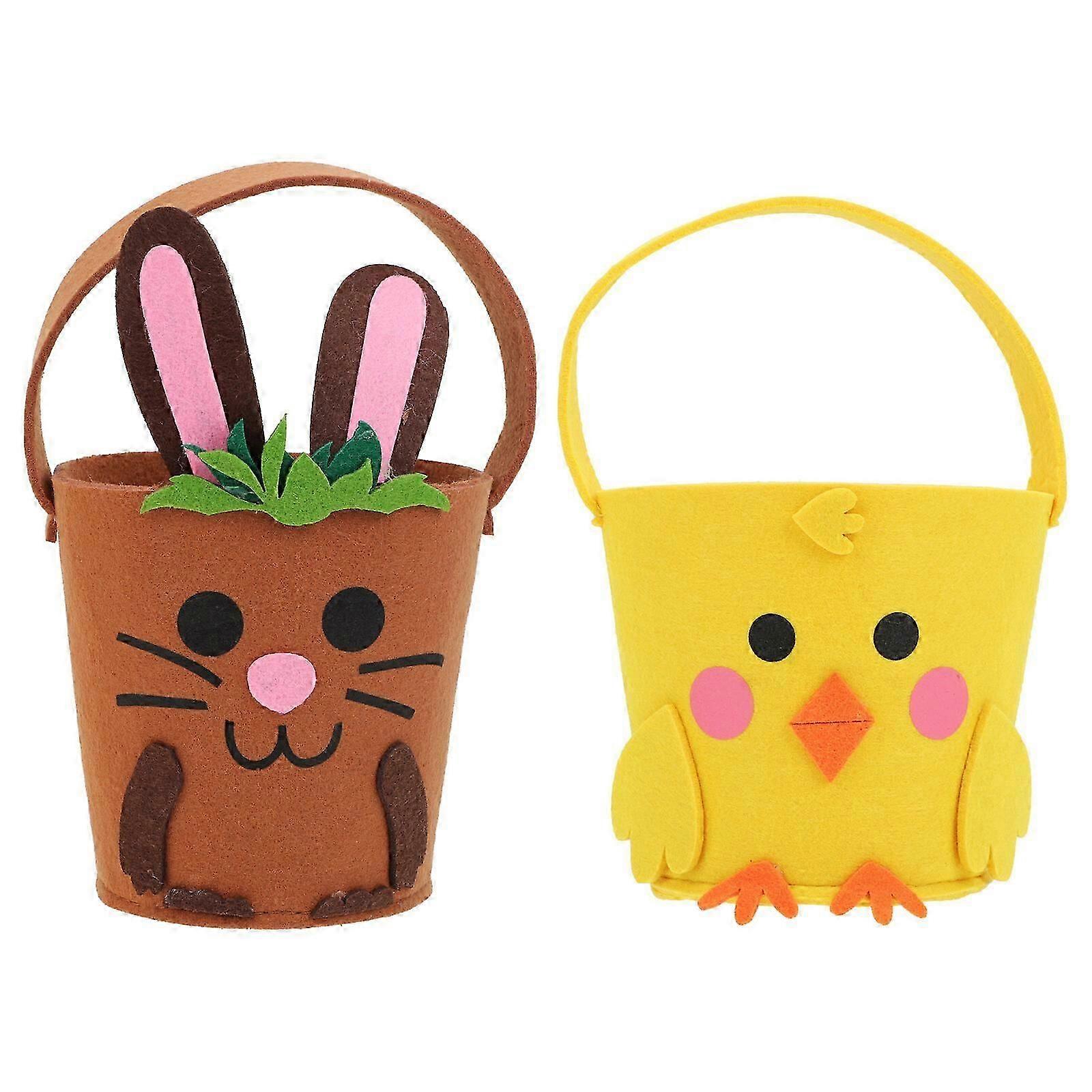 2pcs Creative Easter Candy Bags Candy Containers Gift Packaging Pouches for Easter