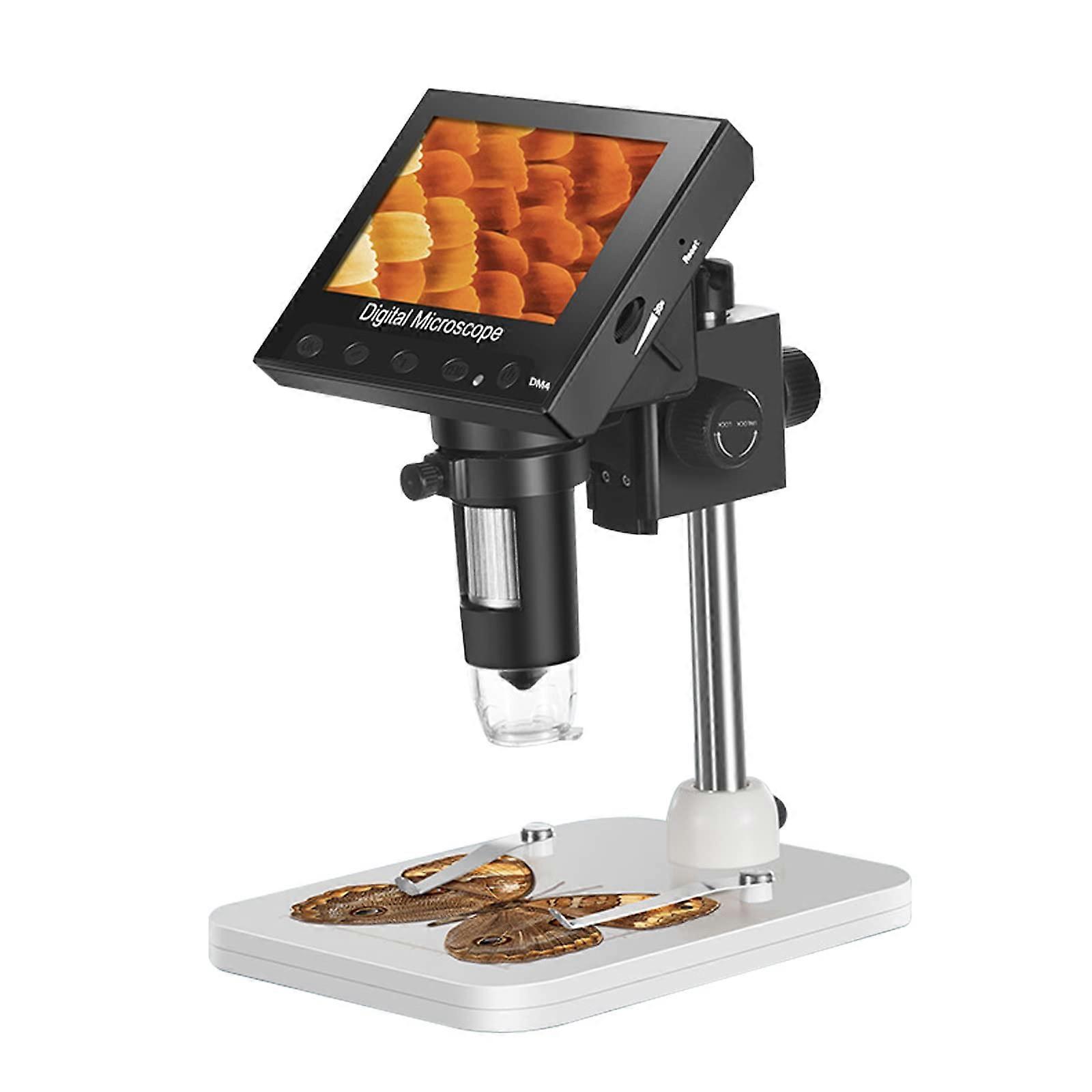 4.3 inch coin microscope, LCD digital microscope, 1000x magnification, with 8 adjustable LED lights