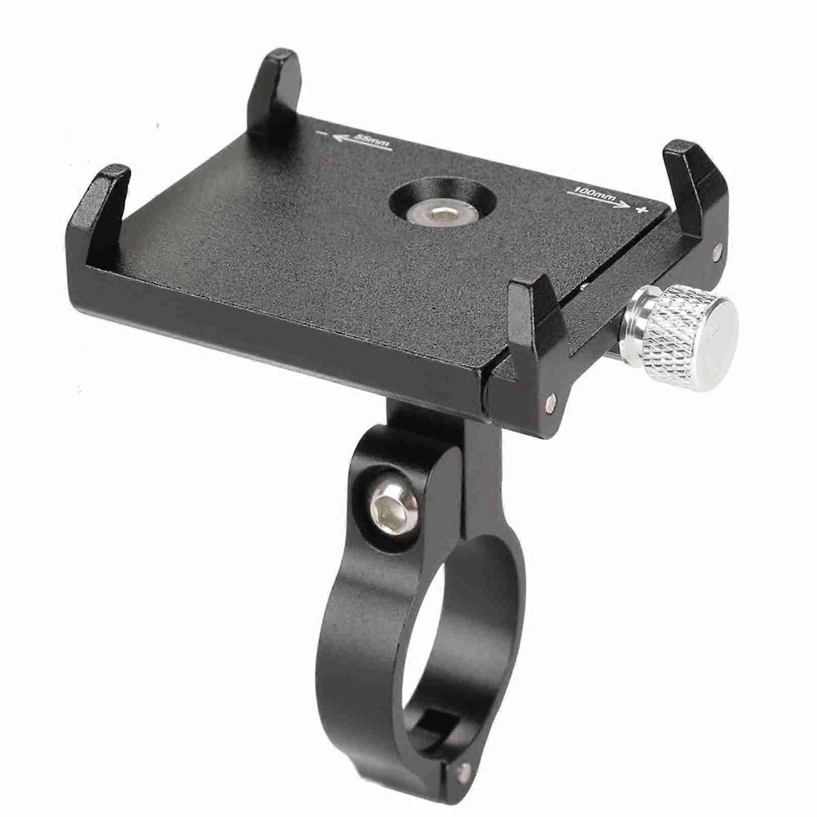 GUB Aluminum Alloy Adjustable Bike Bicycle Phone Bracket Handlebar Clip Stand Support (Black)