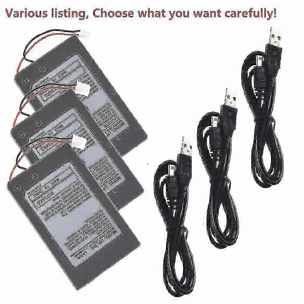 xjcompatible with PS3 PlayStation 3 Dualshock 3 Controller Battery + Cable CECHZC1E /CECHZC2E