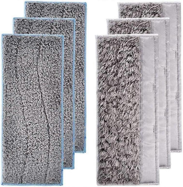 Washable Mops Pack for IRobot Braava Jet M6 - Includes 3 Wet Wipes and 3 Dry Wipes