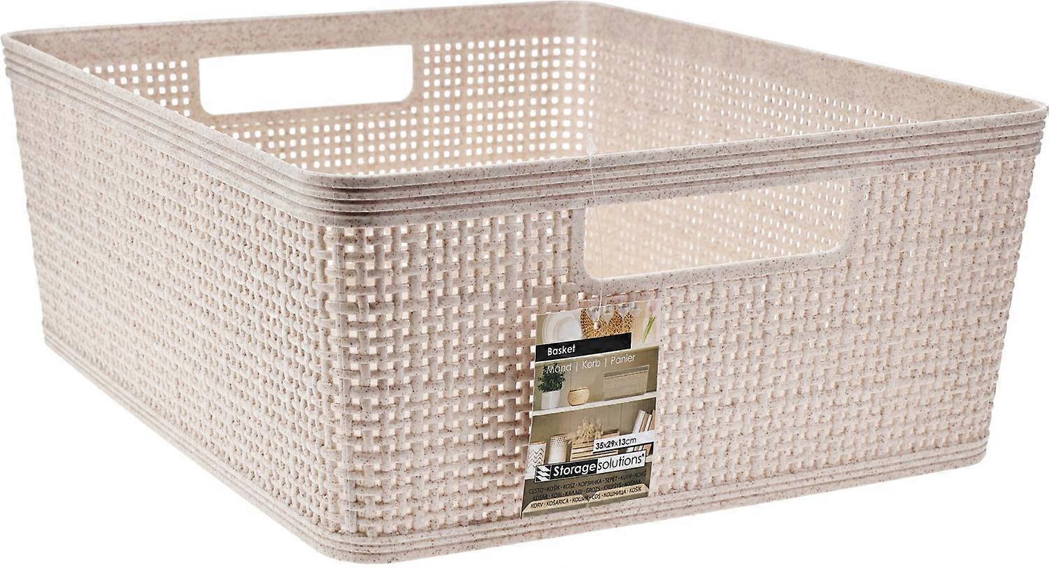 Korg Förvaring Beige Flätad Plast 35x29x13 cm