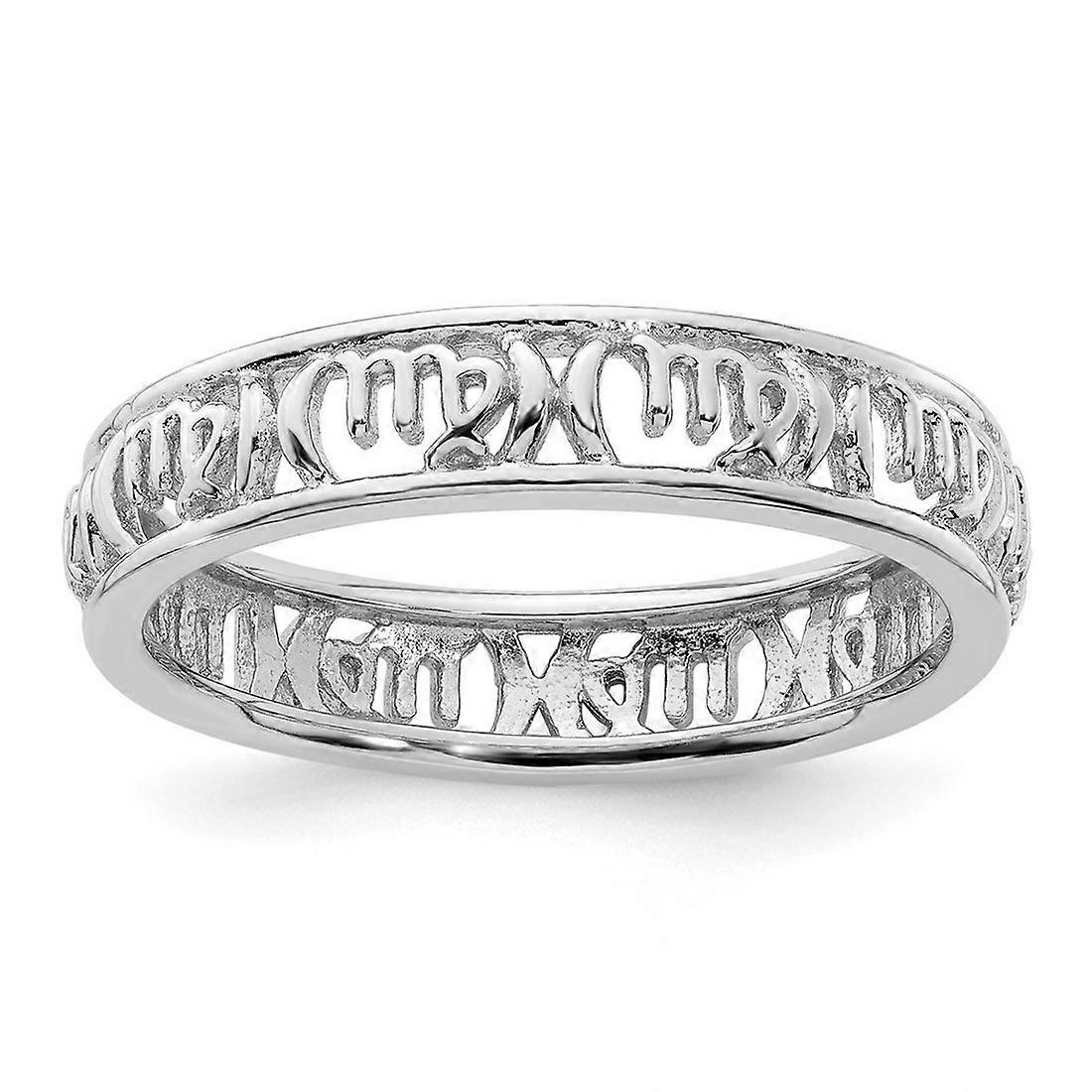 925 Sterling Silver Stackable Virgo Zodiac Ring Stackable Ring for Women - Ring Size: 5 to 10