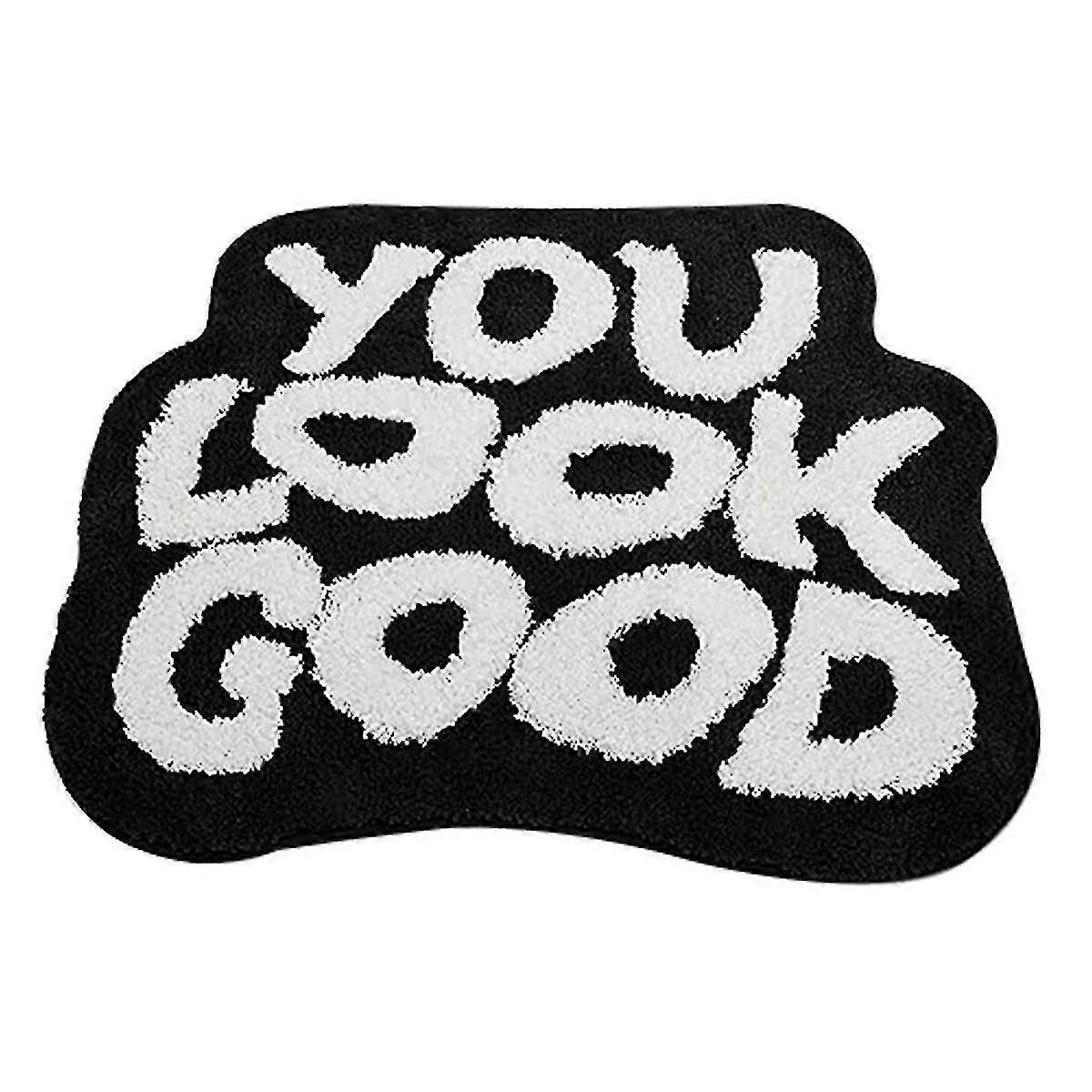 You Look Good Bath Mat Cute Bathroom Rugs Non- Absorbent Shower Rug For Bathroom Decor Kitchen Livi-dwdz