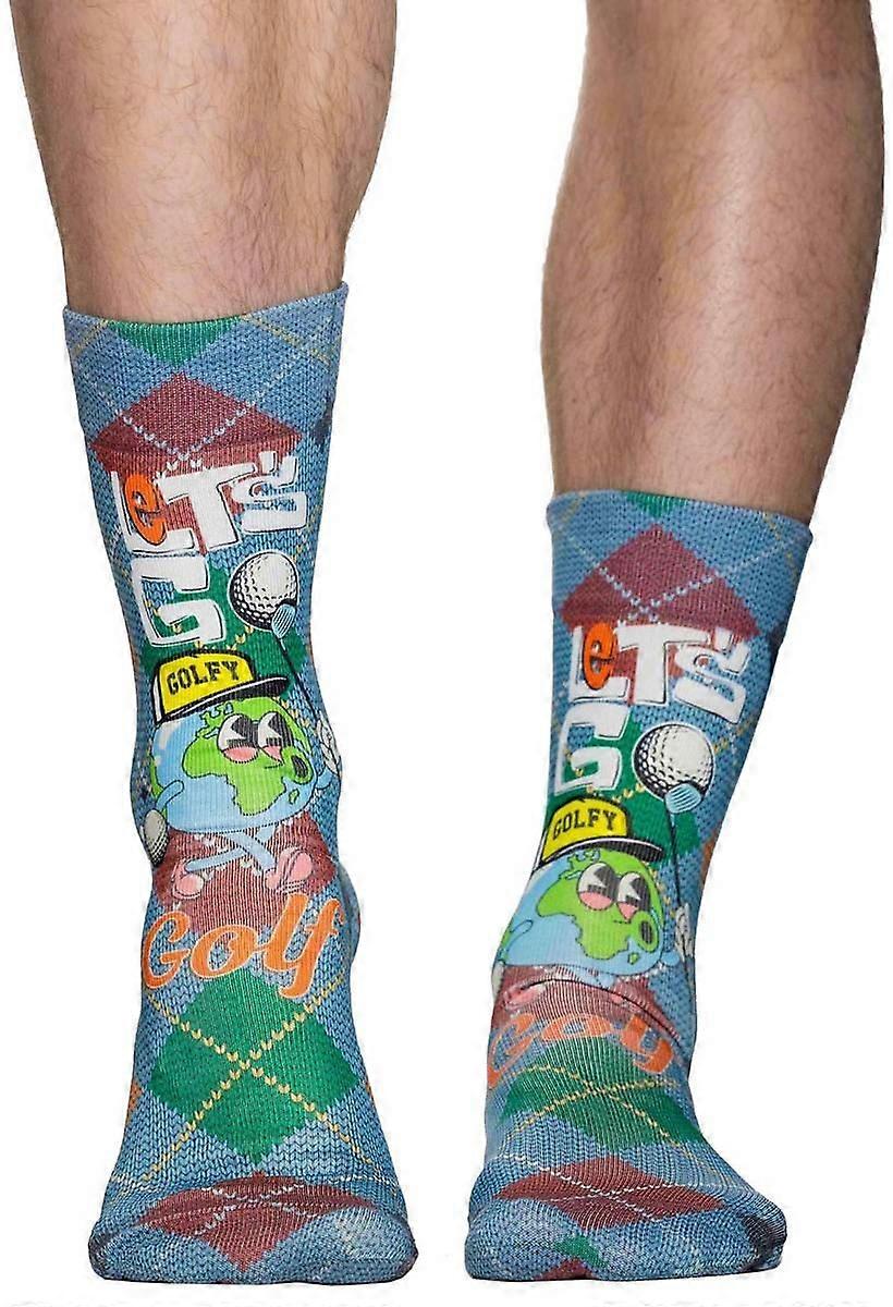 Wigglesteps Lets Golf Socks - Blue/Green/Orange