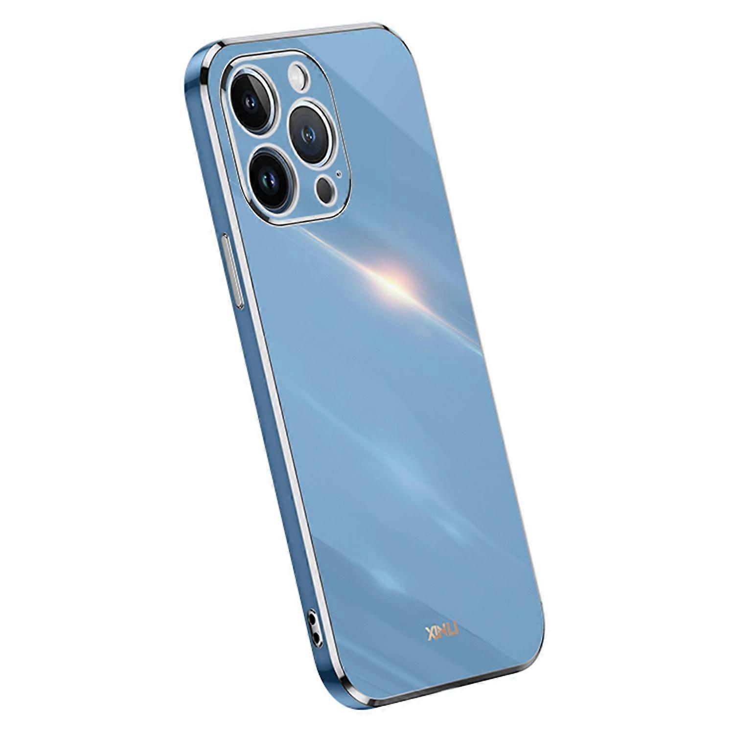 XINLI For iPhone 16 Pro Max Case TPU Phone Cover with Electroplating Frame