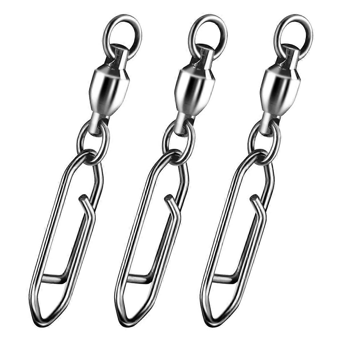 30Pack Fishing Speed Clips Quick Change Snap Swivels, Ball Bearing Swivel Power Clips Fishing Snap Swivels Type 2