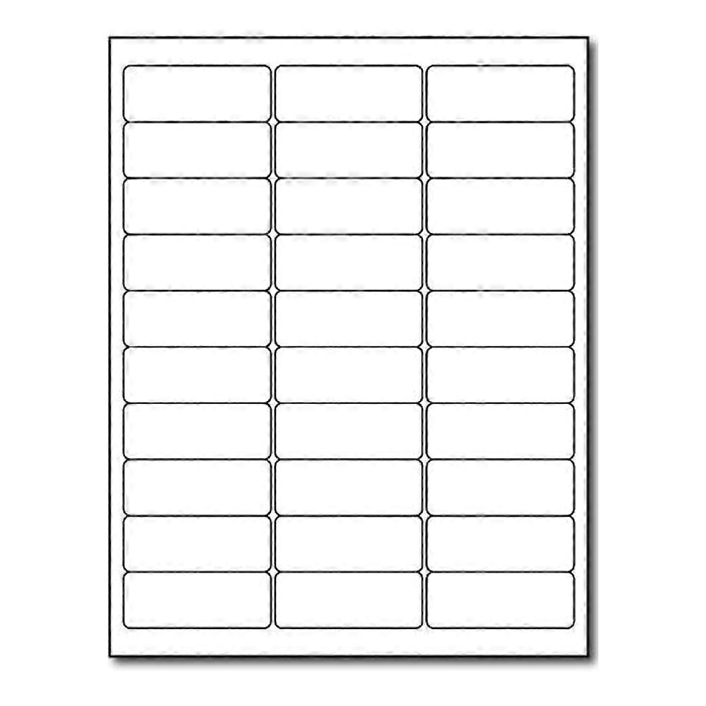 White Removable Labels   30 per Sheet  for Inkjet/Laser Printers  100 Sheets / 3000 Labels