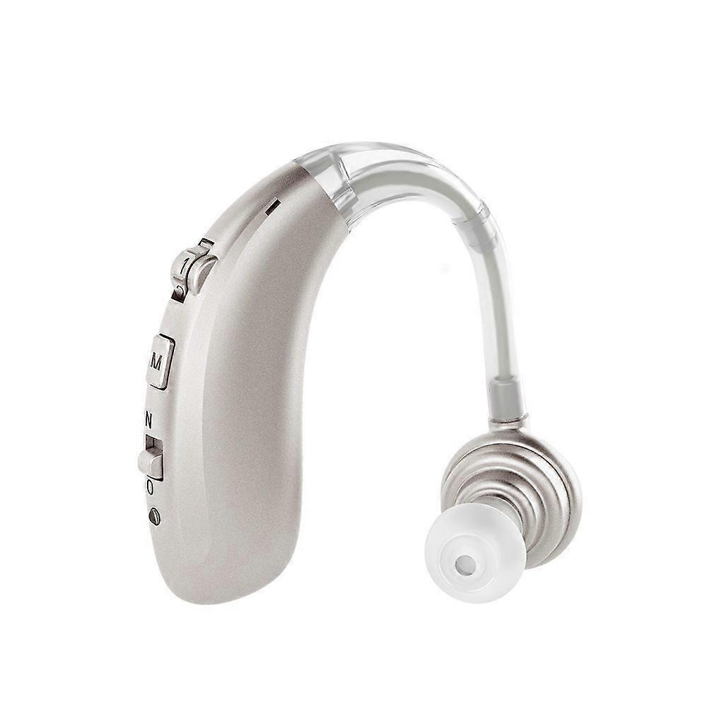Rechargeable Bluetooth Digital Hearing Aids Behind (silver Single ear)