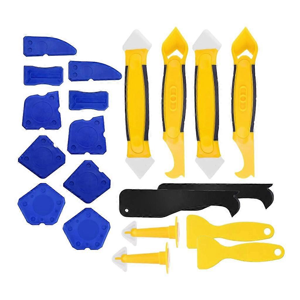 20pcs Caulking Spreader Sealant Finishing Smoothing Kit Tool Nozzle Set