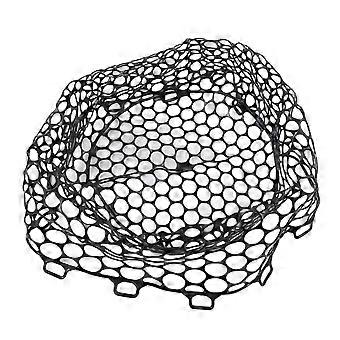 Fly Fishing Replacement Net Deepened Rubber Net Fishing Landing Netbag Parts Black Depth 32cm
