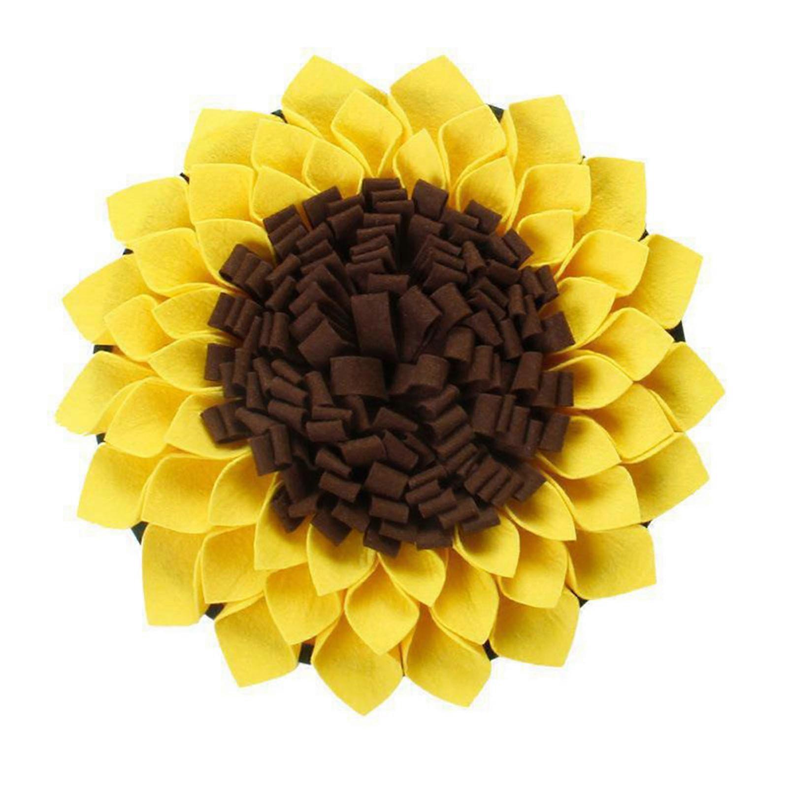 Dog Snuffle Mat Interactive Puzzle Feeders Slow Feeding Toy Sunflower Shape Improving Intelligence for Rabbit Puppies
