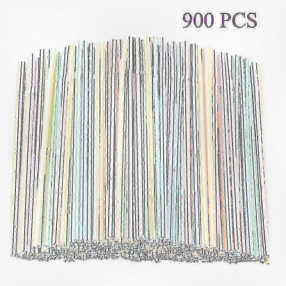 900pcs Plastic Disposable Straws Suitable for Events, Bars, Beverage Shops, and Home Use