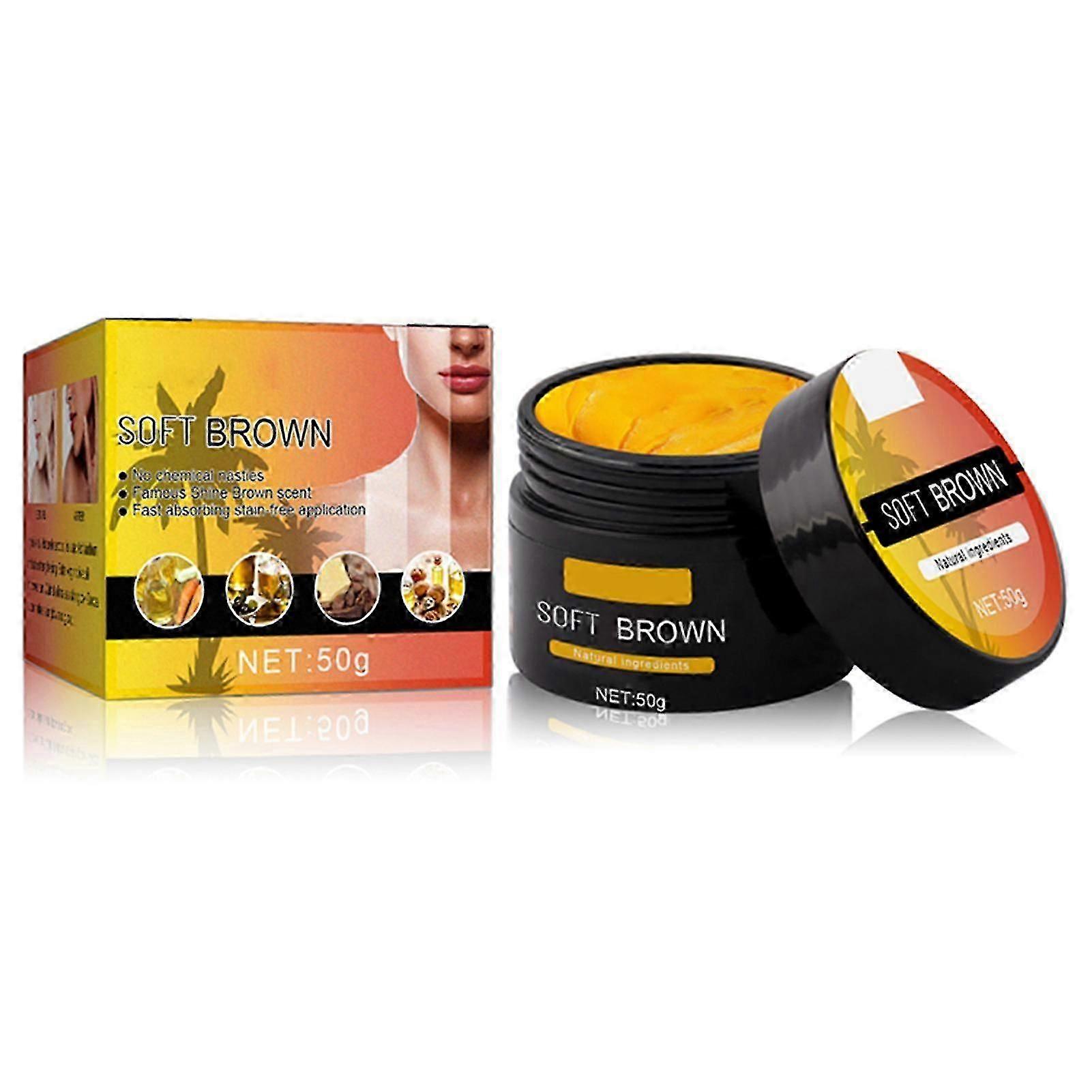 Fast Tanning Cream Waterproof Tanning Accelerator Cream With Natural Carrots Oil Extract Soft Brown